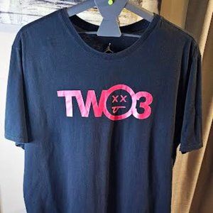 Nike Air Jordan TWO3 Black T-Shirt Athletic Running Basketball Mens XL